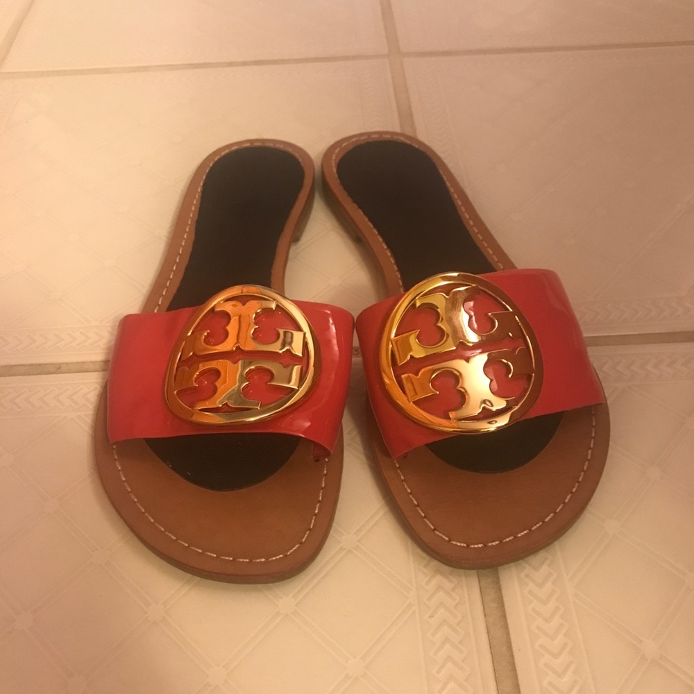 tori burch slide on sandals